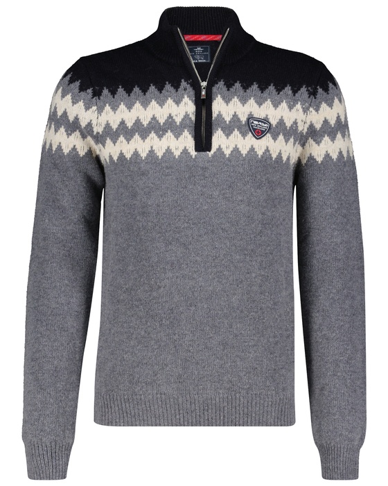 Strickpullover mit Zip
