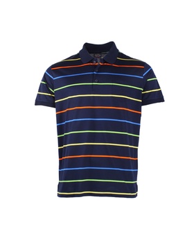 Gestreiftes halbarm Poloshirt