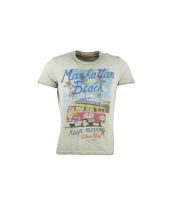 Gewaschenes T-Shirt mit ausgefallenem Print