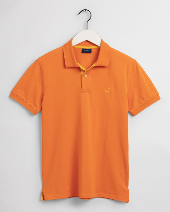 Piqué Rugger Poloshirt mit Kontrastkragen